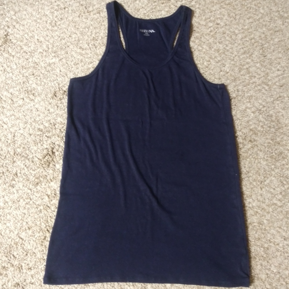 Merona Navy Raceback Tank Sz XXL
